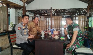 Jalin Sinergitas Kapolsek, Danposramil Dan Camat Cibeureum Pantau Wilayah Bersama