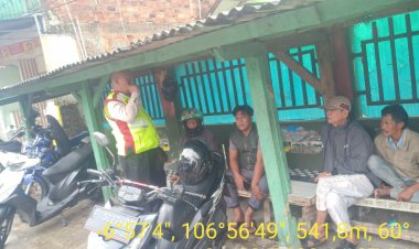 Unit Samapta Polsek Cibeureum Sambangi Ojek Pangkalan