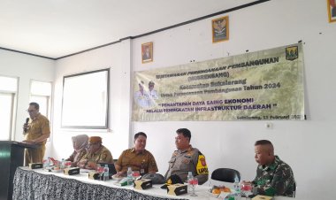 Kapolsek Sukalarang Hadiri Musrenbang Tingkat Kecamatan di Aula Kecamatan Sukalarang