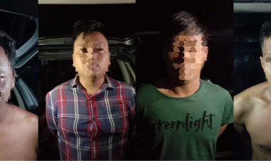Unit Reskrim Polsek Sidomulyo Lampung Selatan Ringkus Empat Tersangka Curat di Desa Talangbaru