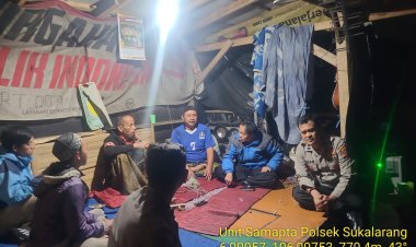 Patrol Dialogis Unit Samapta Polsek Sukalarang Kontrol Ronda Malam