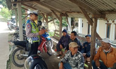 Dikmaslantas Unit Lantas Polsek Sukalarang Dipangkalan Ojek Desa Sukamaju