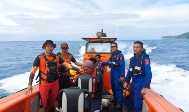 Kasat Polairud Polres Lamsel, Iptu Fathul Arif: Tiga Awak Kapal Laksana Jaya Berhasil Dievakuasi Tim SAR Gabungan