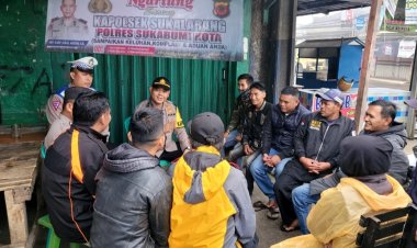 Giat Ngariung Kapolsek Sukalarang Bersama Pengemudi Ojek Pangkalan