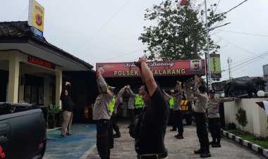 Jaga Kebugaran Fisik, Polsek Sukalarang Rutin Gelar Olahraga Bersama