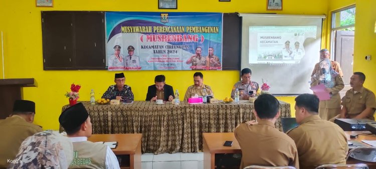 Kapolsek Cireunghas Hadiri Musrenbang  Tingkat Kecamatan Dan Sampaikan Himbauan Kamtibmas