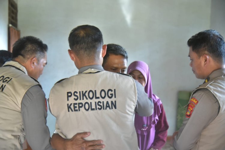 Respon Cepat, Polda Lampung Penuhi Permintaan Bupati Lampung Utara tentang Bantuan Pendampingan Psikologi Keluarga Korban Curas