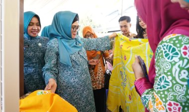 Dukung Kemajuan UMKM, TP PKK Provinsi Beri Bantuan Gerobak untuk Pedagang