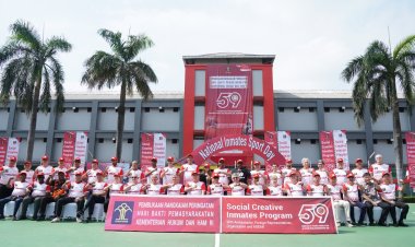 Puluhan Duta Besar Dan Menkumham Bertanding Olahraga Bersama Narapidana