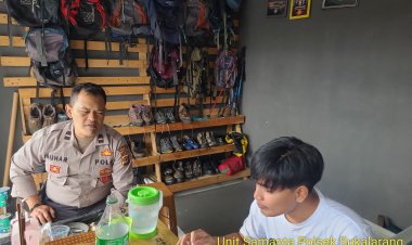 Unit Samapta Polsek Sukalarang Laksanakan Patroli Sambang Warga