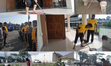 Sambut Ramadhan, Personil Polsek Sukalarang Gelar Bakti Religi