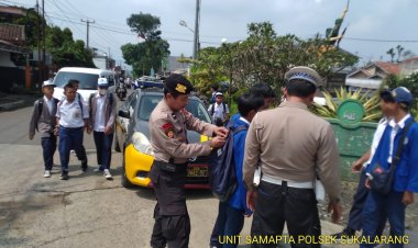 Mencegah Tawuran Antar Pelajar, Kepolisian Polsek Sukalarang Gencar Lakukan Patroli