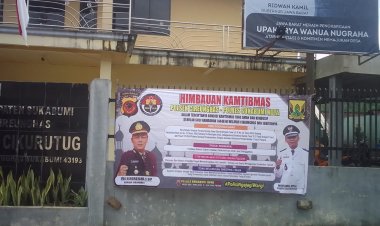 Ciptakan Suasana Yang Kondusif, Polsek Cireunghas Laksanakan Pemasangan Banner Himbauan Kamtibmas