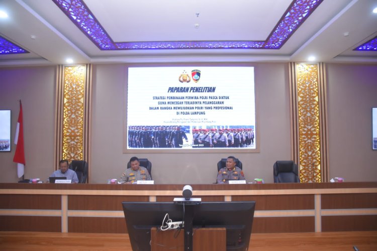 Polda Lampung ikuti Paparan Penelitian Strategi Perwira