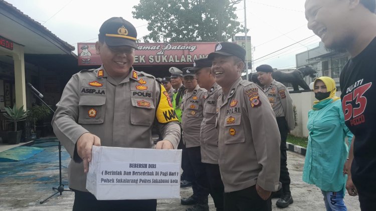 Polsek Sukalarang Giat Gerakan Berinfaq dan Bersedekah di Pagi Hari