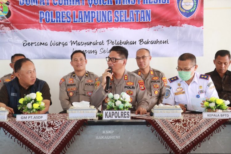 Jumat Curhat di Bakauheni, Polres Lampung Selatan AKBP Edwin Ajak Semua Unsur Menjaga Keamanan Jelang Mudik Lebaran