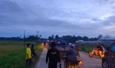 Polsek Jati Agung Lampung Selatan Bubarkan Balap Liar dan Sita 3 Sepeda Motor