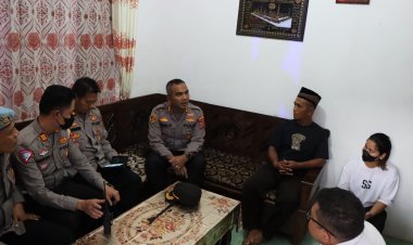 Kapolres Pesawaran Kunjungi Keluarga Korban Dukun Pengganda Uang