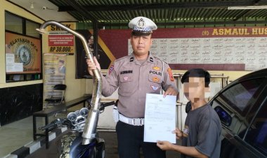 Polisi Gencarkan Razia Sepeda Motor yang Gunakan Knalpot Brong