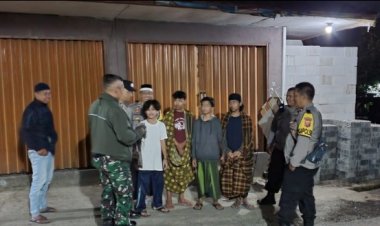 Antisipasi Kejahatan, Polsek Cireunghas Polres Sukabumi Kota Laksanakan Patroli Malam Hari