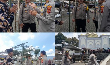 Jelang Mudik Lebaran, Polsek Sukalarng Mulai Dirikan Pos Pam