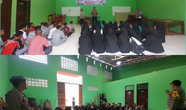 Kapolsek Sukalarang Berikan Pembinaan Terhadap Siswa-Siswi SMKN 1 Sukalarang