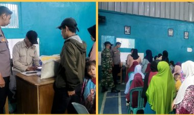 Bhabinkamtibmas Monitoring Penyaluran Program Bantuan Pangan 2023 Dari Bulog