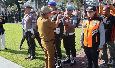 Walikota Bitung Pimpin Apel Gelar Pasukan, Enam Catatan Penting Kapolri Dibacakan