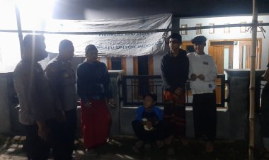 Patroli Subuh,Personel Polsek Sukalarang Berikan Pesan Kamtibmas