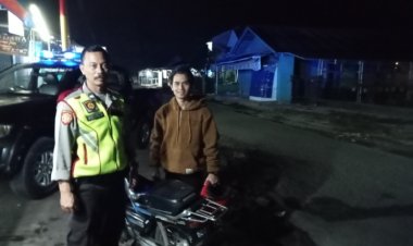 Unit Samapta Polsek Cireunghas Polres Sukabumi Kota, Lakukan Patroli Malam Operasi Ketupat Lodaya 2023