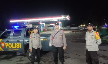 Polisi Tingkatkan Patroli Malam Kontrol SPBU Cimangkok Sukalarang