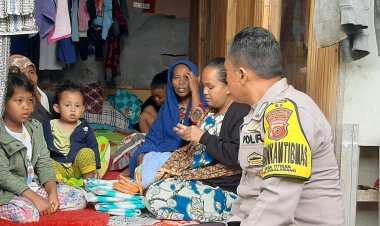Hadir Ditengah Masyarakat, Bhabinkamtibmas Sempatkan Sampaikan Himbauan Kamtibmas