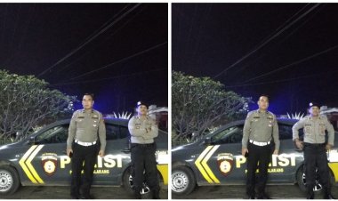 Polisi Patroli Di Strong Poin Cegah Gukamtibmas Di Malam Hari
