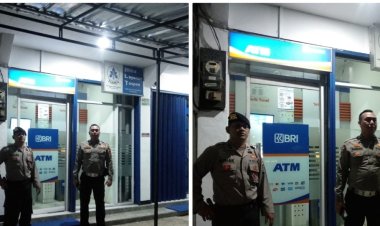 Kontrol ATM, Menjadi Rutinitas Polisi Saat Gelar Patroli Malam