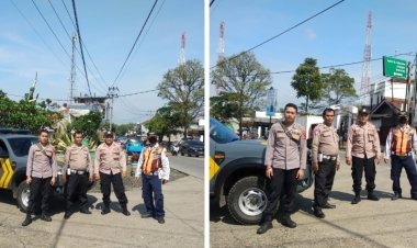 Patroli Siang Hari Personel Pos Pam Al-Jabar Polsek Sukalarang