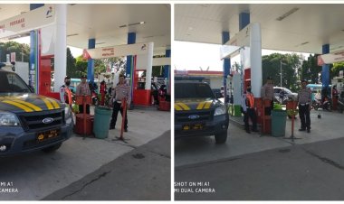 Personel Pospam Monitoring SPBU Antisipasi Kejahatan Di Siang Hari