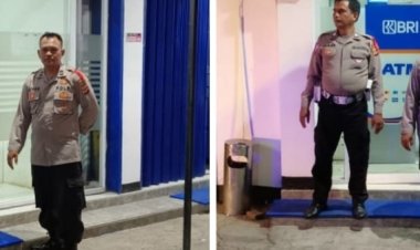 Polisi Kontrol Atm Bri Cegah Kejahatan Perbankkan saat Patroli Malam
