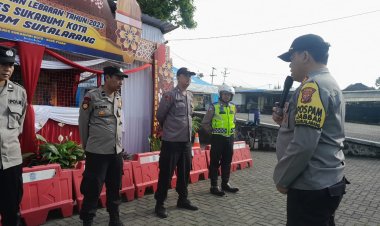 Arahan Kapolsek Sukalarang Saat Pelaksanaan Apel Pagi