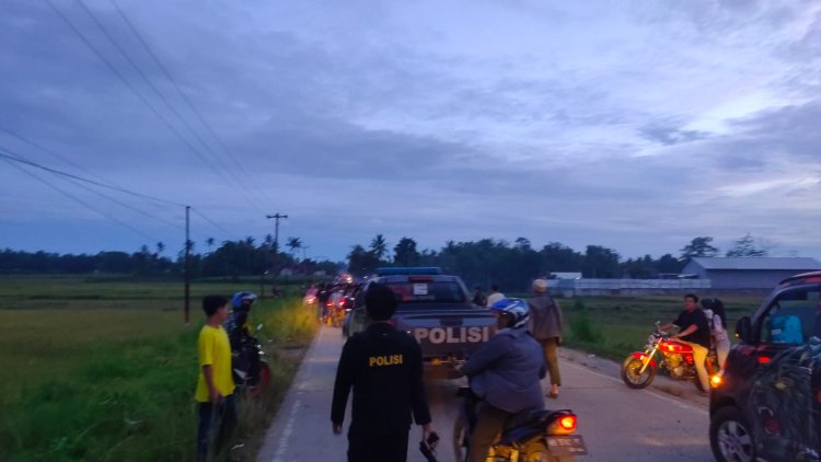 Polsek Jati Agung Lampung Selatan Bubarkan Balap Liar dan Sita 3 Sepeda Motor