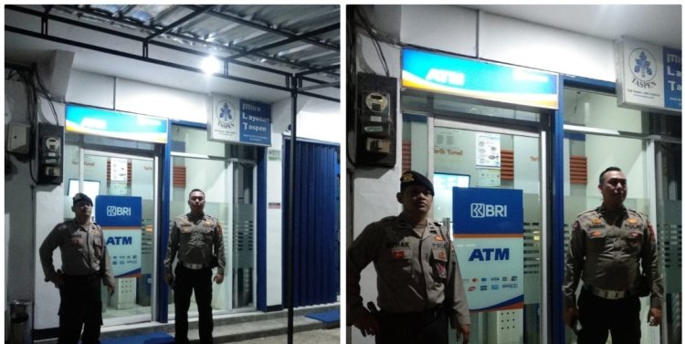 Kontrol ATM, Menjadi Rutinitas Polisi Saat Gelar Patroli Malam