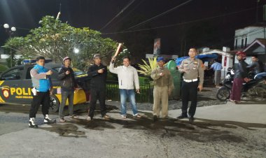 Patroli Strong Point Polsek Sukalarang Antispasi Tindak Kriminal Di Malam Hari
