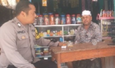 Bhabinkamtibmas Ajak Masyarakat Ciptakan Kamtibmas Aman Dan Kondusif