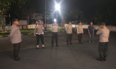 Tingkatkan Kamtibmas, Polsek Aertembaga Laksanakan KRYD dan Patroli Blue Light