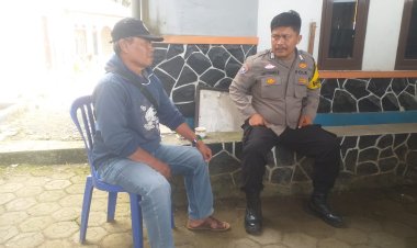 Jaga Kondusifitas Wilayah, Bhabinkamtibmas Polsek Sukalarang Gencarkan Giat Sambang