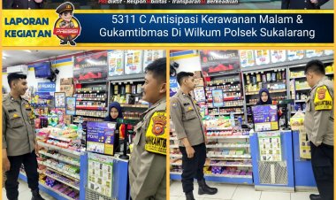 Cegah Gukamtibmas, Polisi Patroli Rutin Malam Hari Kontrol Minimarket