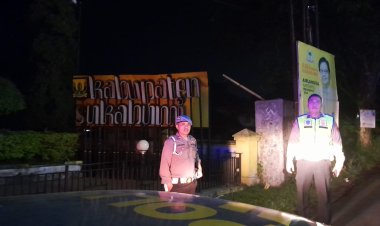 Polisi Polsek Sukalarang Patroli Malam Wilayah Perbatasan Sukabumi - Cianjur