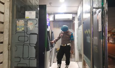 Cegah Kejahatan Perbankkan Malam Hari, Personel Patroli Kontrol Mesin ATM