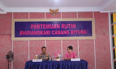 Hadiri Pertemuan Rutin Bhayangkari Cabang Bitung, AKBP Tomy Souissa Ingatkan Bhayangkari Jangan Bergaya Hidup Mewah