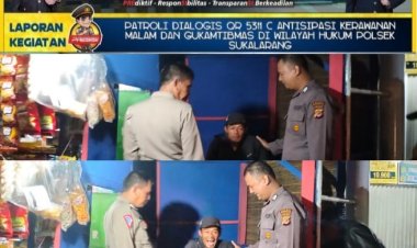Polisi Temui Warga yang Sedang Nongkrong  Saat Patroli Malam