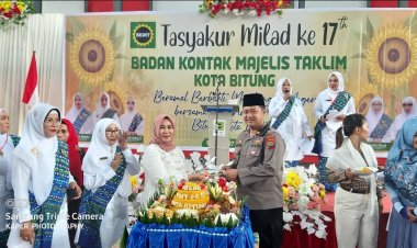 Wakili Kapolres Bitung, Wakapolres Andri Permana Hadiri Undangan Tasyakur Milad ke-17 BKMT